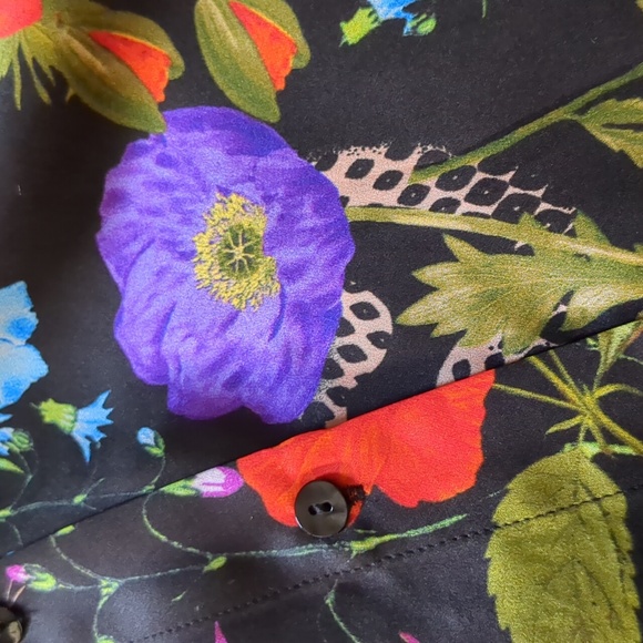 L’Agence 100% Silk Botanical Snake Tyler Holly Button Front Blouse - Picture 16 of 16